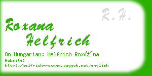 roxana helfrich business card
